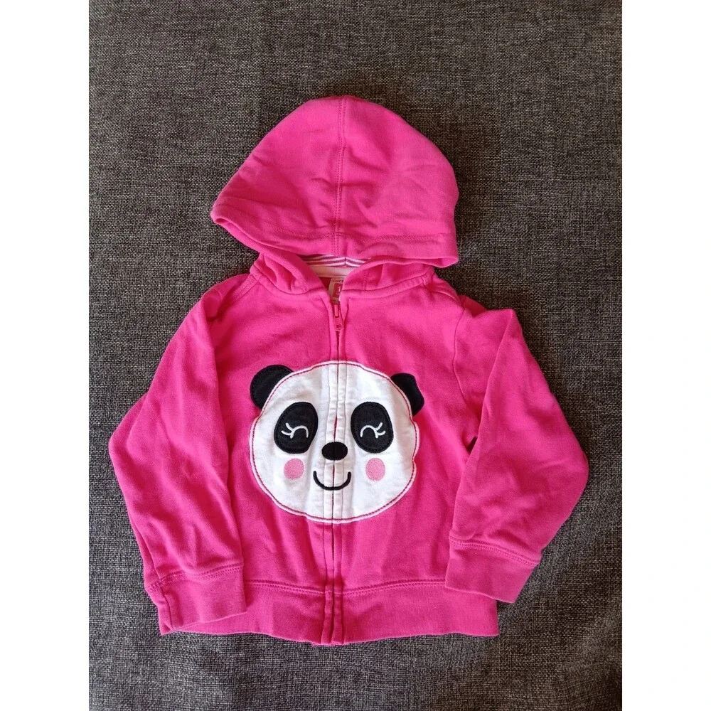 Jacket 18 months Carters Sportswear hoodie sweater zip Pink Panda